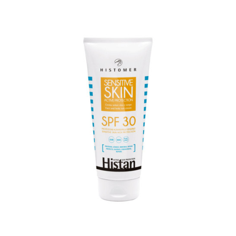 КРЕМ СОНЦЕЗАХІСЕНЬ ДЛЯ ОЛІЧЧЯ ТА ТІЛА SENSITIVE SKIN ACTIVE PROTECTION SPF 30 200 мл