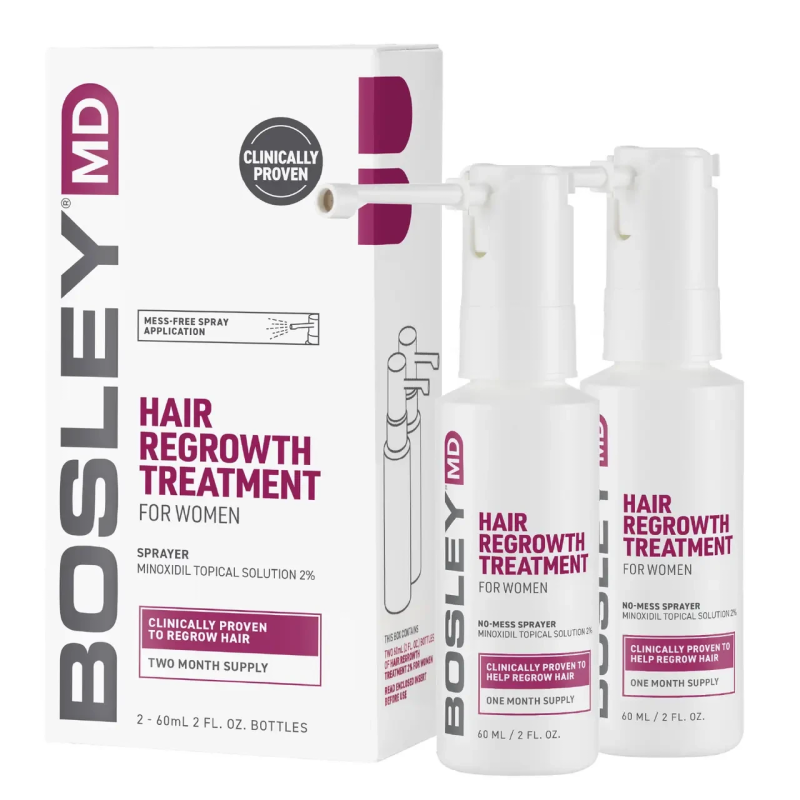 Спрей для відновлення росту волосся у жінок Bosley MD Hair Regrowth Treatment 2*60 мл