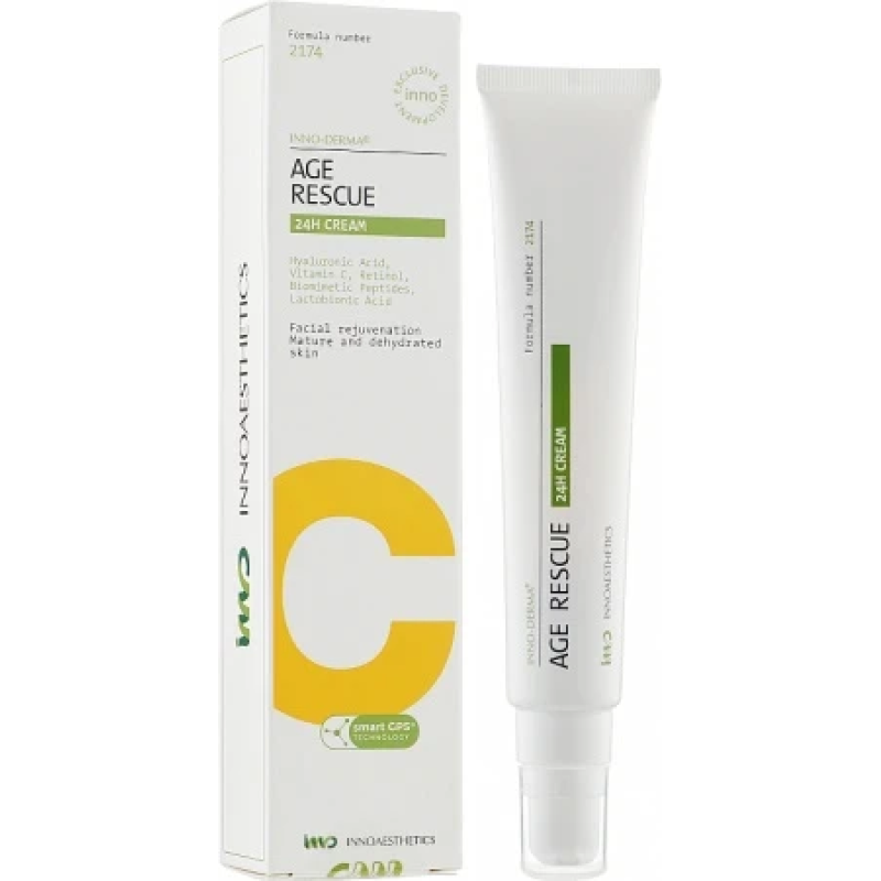 Омолоджуючий крем / AGE RESCUE 24H CREAM / Innoaesthetics 50 мл