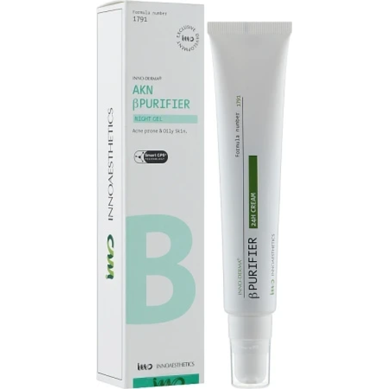 Відновлюючий гель для жирної шкіри / β PURIFIER 24H GEL / Innoaesthetics 50мл