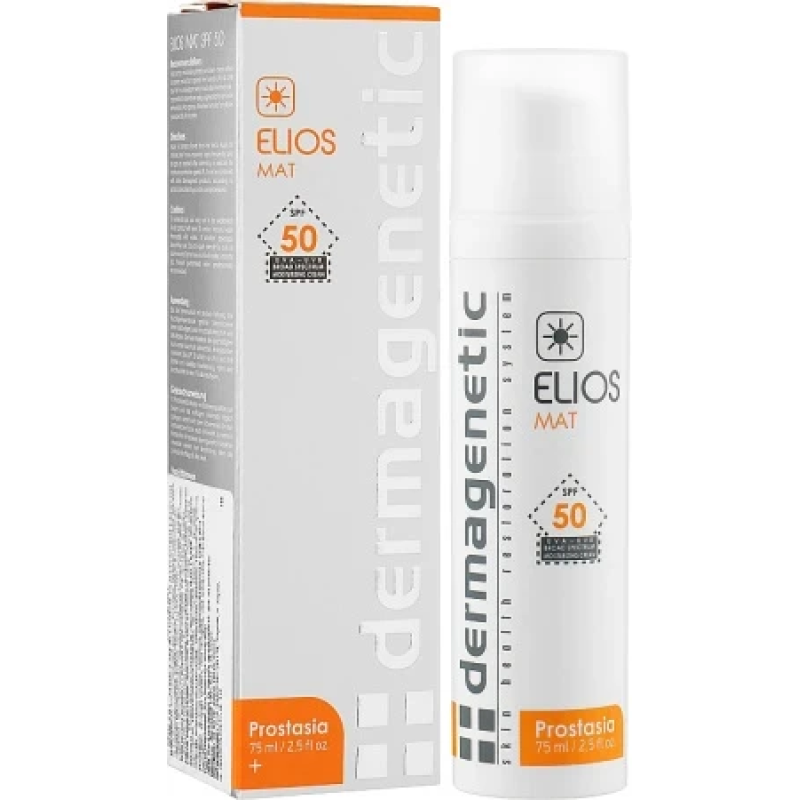 Крем 3в1 - захист SPF50 з тоном з ефектом матування / Elios Mat SPF50 3in1 / Dermagenetic 75мл