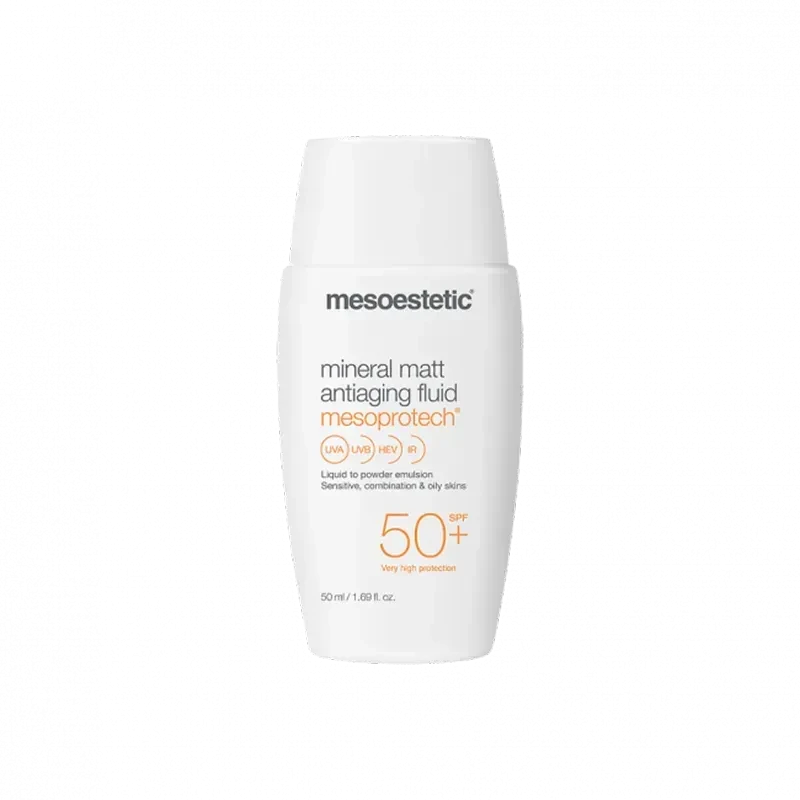 Мінеральний матуючий флюїд для жирної шкіри spf 50+ / Mineral matt antiaging fluid (50 spf) Mesoestetic 50мл